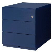 BISLEY Note Rollcontainer oxfordblau 3 Auszüge 42,0 x 56,5 x 49,5 cm