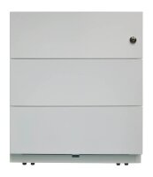 BISLEY Note Rollcontainer lichtgrau 3 Auszüge 42,0 x 56,5 x 49,5 cm