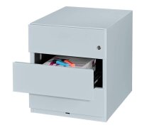 BISLEY Note Rollcontainer lichtgrau 3 Auszüge 42,0 x 56,5 x 49,5 cm