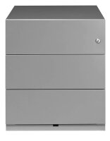 BISLEY Note Rollcontainer silber 3 Auszüge 42,0 x 56,5 x 49,5 cm