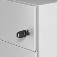 BISLEY Note Rollcontainer silber 3 Auszüge 42,0 x 56,5 x 49,5 cm