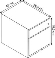 BISLEY Note Rollcontainer schwarz 2 Auszüge 42,0 x...