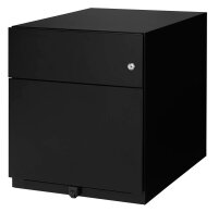 BISLEY Note Rollcontainer schwarz 2 Auszüge 42,0 x 56,5 x 49,5 cm