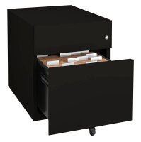 BISLEY Note Rollcontainer schwarz 2 Auszüge 42,0 x 56,5 x 49,5 cm