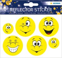 HERMA reflektierende Aufkleber Smiley, 6 Etikett