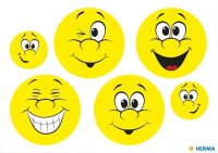 HERMA reflektierende Aufkleber Smiley, 6 Etikett