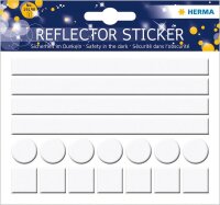 HERMA reflektierende Aufkleber Geometrie, weiß, 18 St.