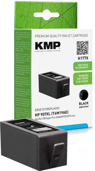KMP H177 schwarz Druckerpatrone kompatibel zu HP 907XL (T6M19AE)