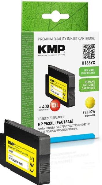 KMP H166YX gelb Druckerpatrone kompatibel zu HP 953XL (F6U18AE)