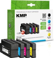 KMP H166VX schwarz, cyan, magenta, gelb Druckerpatronen...