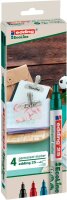edding 25 EcoLine Permanentmarker farbsortiert 1,0 mm, 4 St.