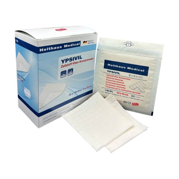 Holthaus Medical Vlies-Kompressen YPSIVIL 17210 weiß 10,0 x 10,0 cm, 25 St.