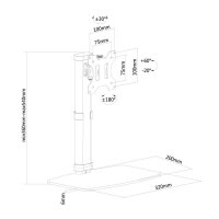 Neomounts Monitor-Halterung FPMA-D890BLACK schwarz für 1 Monitor