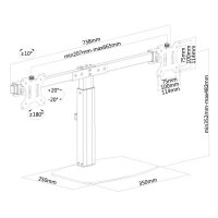 Neomounts Monitor-Halterung FPMA-D865DBLACK schwarz für 2 Monitore