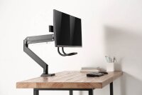 Neomounts Monitor-Halterung NM-D775DXBLACK schwarz für 2 Monitore, Tischklemme, Tischbohrung