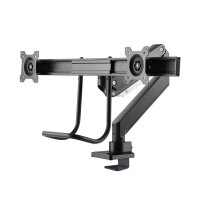 Neomounts Monitor-Halterung NM-D775DXBLACK schwarz für 2 Monitore, Tischklemme, Tischbohrung
