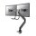 Neomounts Monitor-Halterung NM-D775DXBLACK schwarz für 2 Monitore, Tischklemme, Tischbohrung