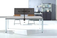 Neomounts Monitor-Halterung NM-D135DBLACK schwarz für 2 Monitore, Tischklemme, Tischbohrung