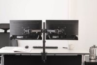 Neomounts Monitor-Halterung NM-D135DBLACK schwarz für 2 Monitore, Tischklemme, Tischbohrung