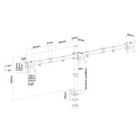 Neomounts Monitor-Halterung FPMA-D550D3BLACK schwarz für 3 Monitore, Tischklemme, Tischbohrung