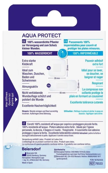 Hansaplast Pflaster AQUA PROTECT 4808200006 transparent,...