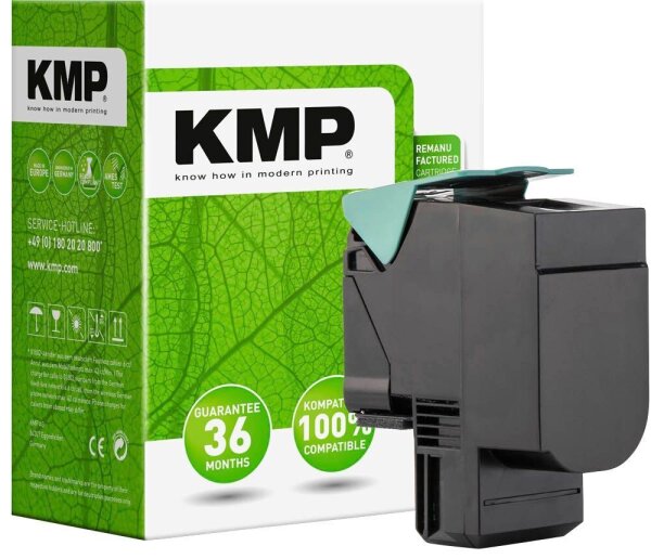 KMP L-T112C  cyan Toner kompatibel zu LEXMARK 80C0S20/80C2SC0/E/80C20C0/E