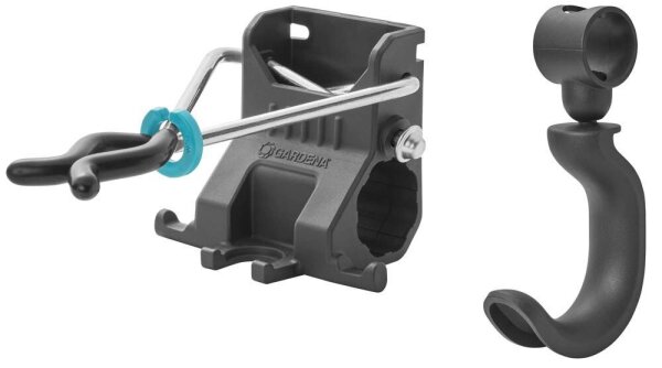 GARDENA Einzelhalter-Set für Gerätehalter schwarz, 1 Set