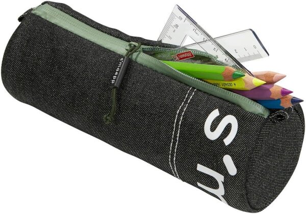 BRUNNEN Schlampermäppchen smaepp urban classic schwarz/grün, 22,0 x 8,0 cm