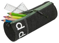 BRUNNEN Schlampermäppchen smaepp urban classic schwarz/grün, 22,0 x 8,0 cm