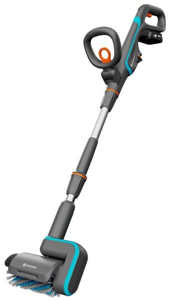 GARDENA AquaBrush Patio 03/18V P4A Ready-To-Use Set Akku-Terrassenreiniger 18,0 V, mit 1 Akku