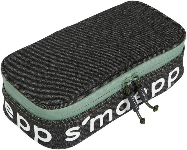 BRUNNEN Schlampermäppchen smaepp urban classic schwarz/grün, 22,0 x 11,0 cm