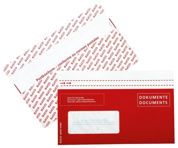 ELCO Lieferscheintaschen Quick Vitro Papier DIN lang 250 St.