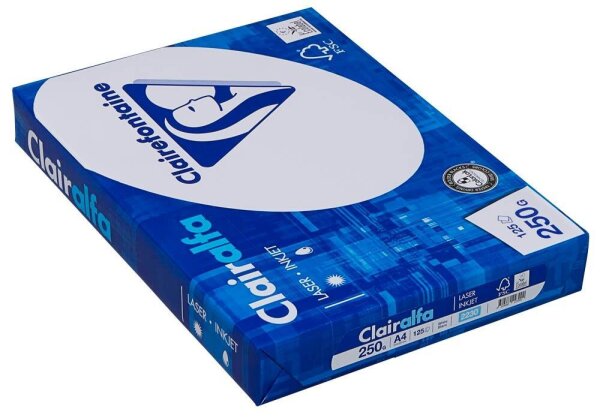 Clairefontaine Kopierpapier Clairalfa DIN A4 250 g/qm 125 Blatt