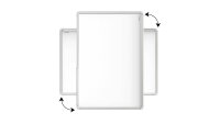ALLboards Whiteboard kariert 120,0 x 90,0 cm weiß lackierter Stahl