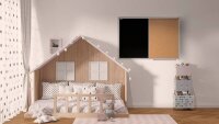 ALLboards Pinnwand und Kreidetafel 60,0 x 40,0 cm Textil schwarz