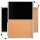 ALLboards Pinnwand und Kreidetafel 60,0 x 40,0 cm Textil schwarz