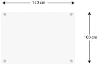 ALLboards Whiteboard 150,0 x 100,0 cm transparent Glas