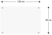 ALLboards Whiteboard 120,0 x 90,0 cm transparent Glas