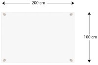 ALLboards Whiteboard 200,0 x 100,0 cm transparent Glas