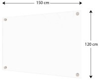 ALLboards Whiteboard 150,0 x 120,0 cm transparent Glas