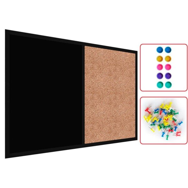 ALLboards Whiteboard-Pinnwand 60,0 x 40,0 cm Textil schwarz