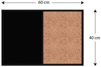 ALLboards Whiteboard-Pinnwand 60,0 x 40,0 cm Textil schwarz