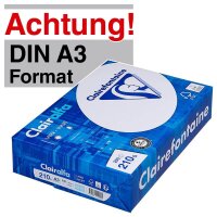 Clairefontaine Kopierpapier Clairalfa DIN A3 210 g/qm 250...