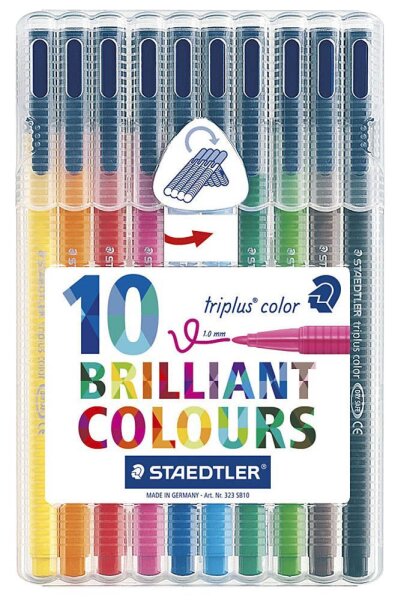 STAEDTLER triplus color Filzstifte farbsortiert, 10 St.