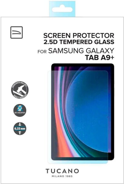 TUCANO Display-Schutzglas für Samsung Galaxy Tab A9+