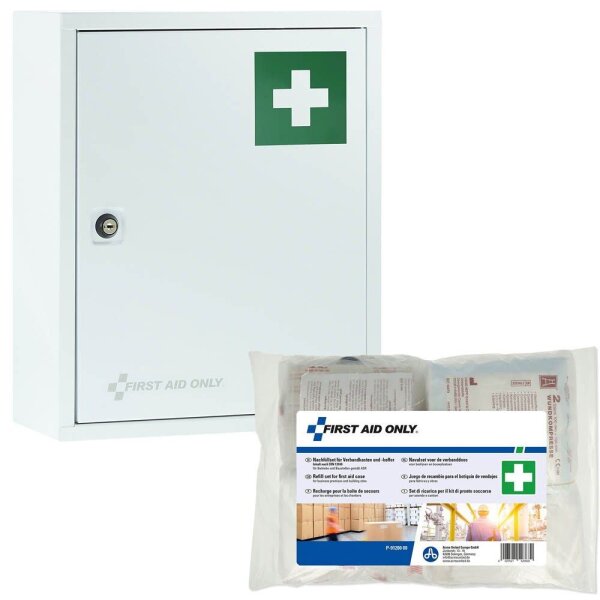 FIRST AID ONLY® Medizinschrank DIN 13169 weiß