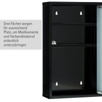 FIRST AID ONLY® Medizinschrank DIN 13169 schwarz