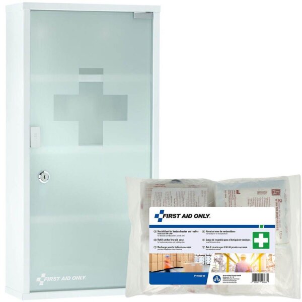 FIRST AID ONLY® Medizinschrank DIN 13169 weiß