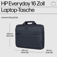 HP Laptoptasche Everyday Kunststoff grau A08KKAA bis 40,6 cm (16 Zoll)