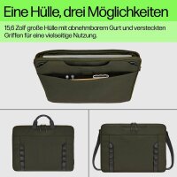 HP Laptoptasche Kunstfaser dunkelgrün, grau 9J4C3AA bis 39,6 cm (15,6 Zoll)